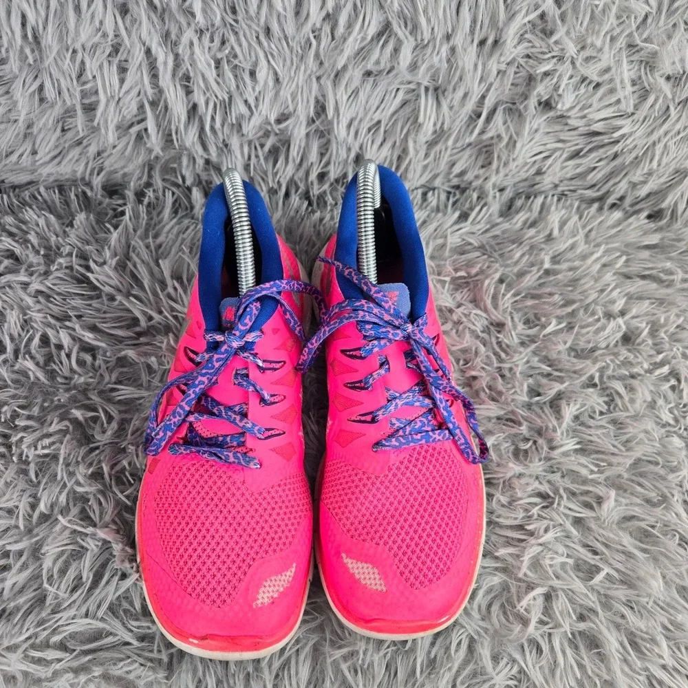 Nike‎ Free 5.0 Running Shoes Kids 6Y Pink Blue 644446-601 Lightweight Athletic - Picture 4 of 9